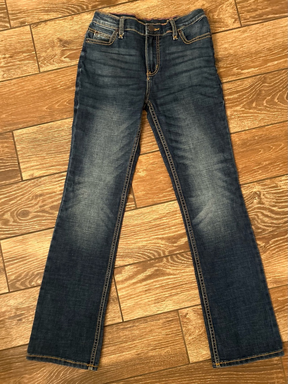 Kids Dark Blue Straight-Leg Jeans